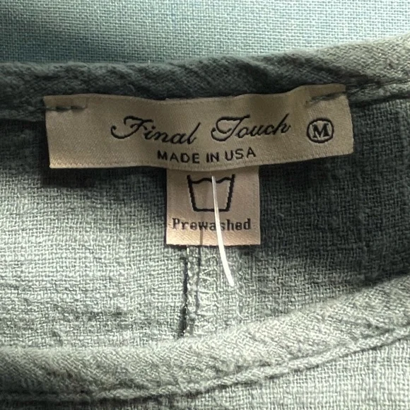 Khaki colored 100% cotton short sleeve loose fitting dress/coverup. Never worn - Picture 6 of 8